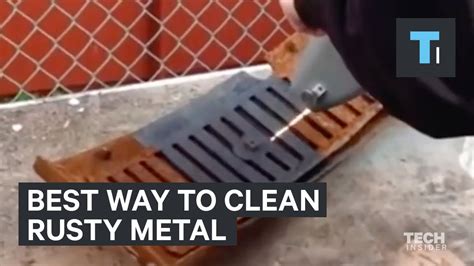 how to clean rust from metal lunch box|best way to clean antique metal.